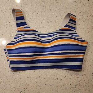 Brooks Sports Bra 30C 30D Wireless Lined Padded Stripes